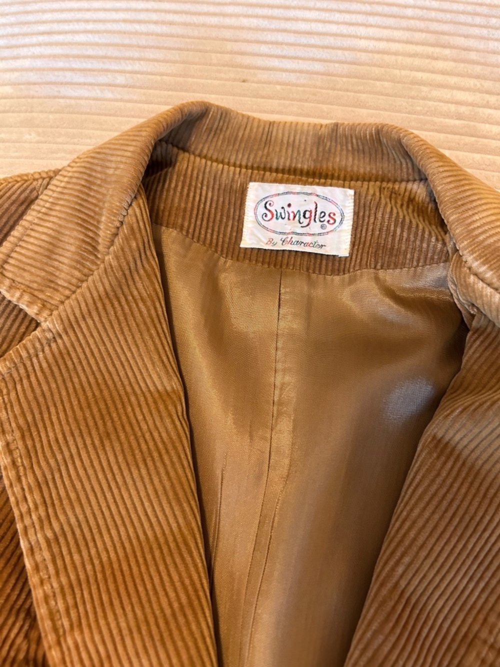 Vintage Swingles by Character Brown Corduroy Blazer Jacket 70s - Picture 6 of 7